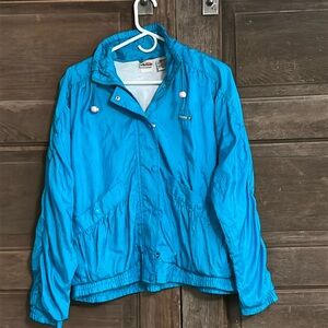 Vintage 90s Ellesse Track Jacket Women's Medium Blue Nylon Size 1‎
